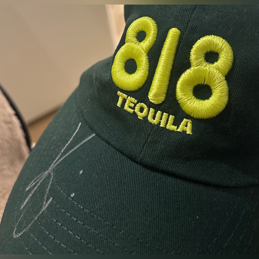 SIGNED 818 Tequila Hat Signed by Kendall Jenner Dark Green - Picture 2 of 6